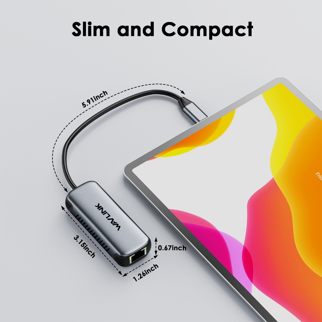 อะแดปเตอร์ WAVLINK 5Gbps USB C เป็นอีเทอร์เน็ต
