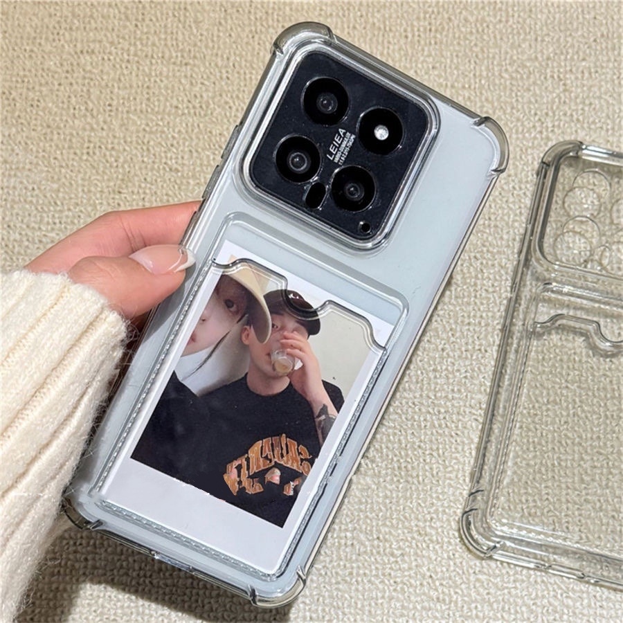 For เคส redmi note 13 5g 13c 11 13 pro 5g note 11S 12 X3 X3 PRO X6 X5 โทรศัพท์มือถือพร้อมช่องใส่ เคสใส case