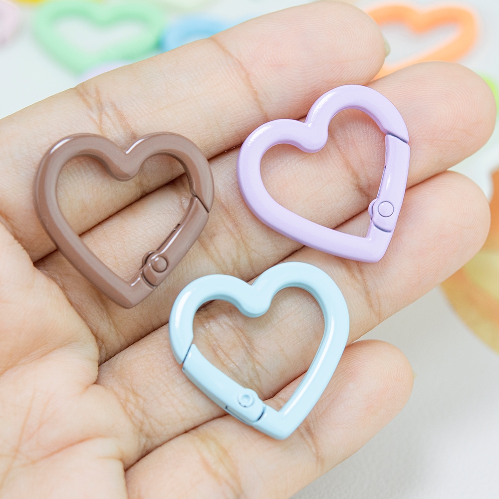 [ส่งจากไทย] MT57 ❤︎ ตะขอพวงกุญแจห่วงล็อคแบบสปริง ทรงหัวใจ อะไหล่พวงกุญแจ Art Toy, Pop Bean DIY Craft╭♥