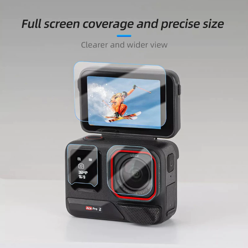 Telesin Insta360 Ace Pro 2 ฟิล์มกระจกกันรอย Tempered Film Kit thumbnail 7
