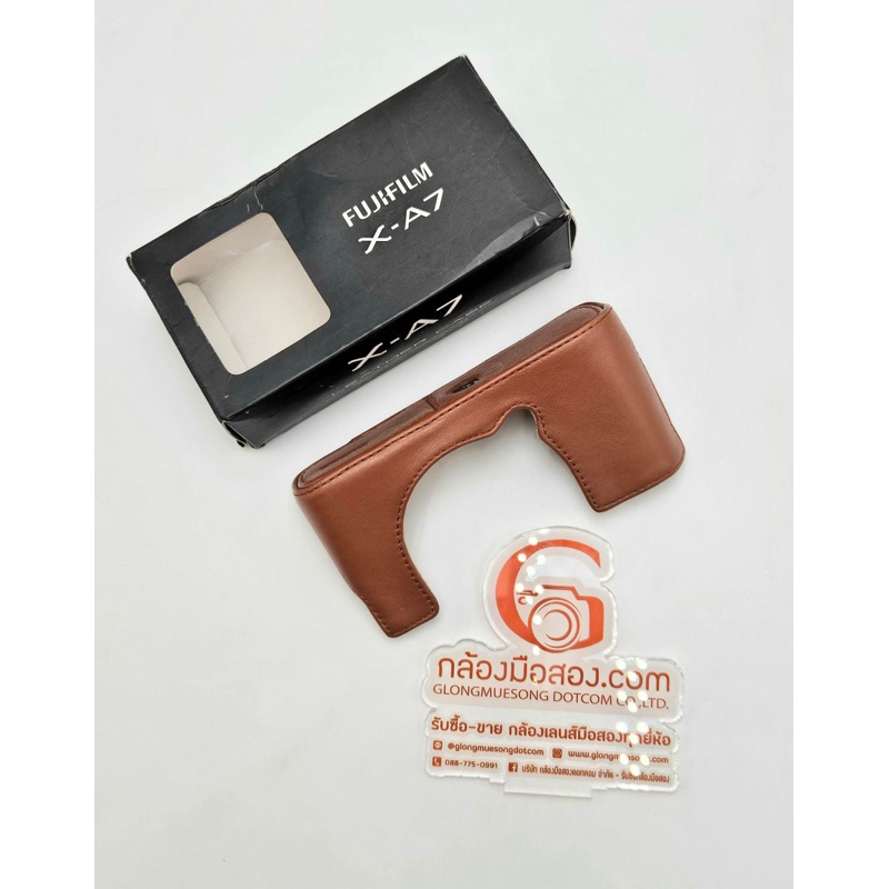 #มือสอง FUJI PREM LEATHER HALF CASE FOR X-A7 ของแท้