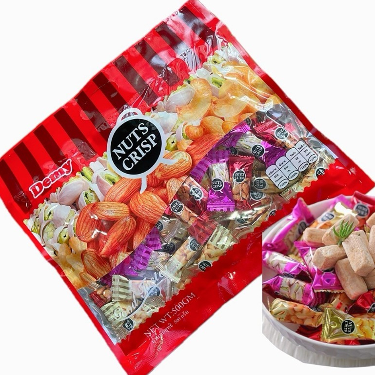 Nuts Crisp ขนมถั่วตุ๊บตั๊บ ถั่วอัดแท่ง 酥糖อัลมอนด์ พิสตาชิโอ เม็ดมะม่วงหิมพานต์ แคลอรี่ต่ำ 3 รสชาต
