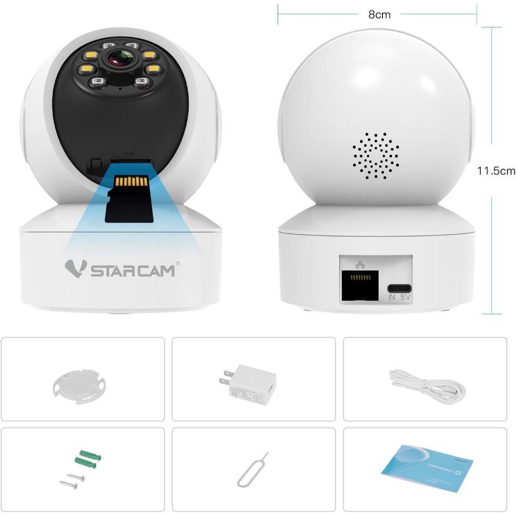 ใหม่ล่าสุด Vstarcam กล้องวงจรปิดกล้องใช้ภายใน รุ่นCS49 ความคมชัด3ล้านพิกเซล พูดโต้ตอบได้ #center_it