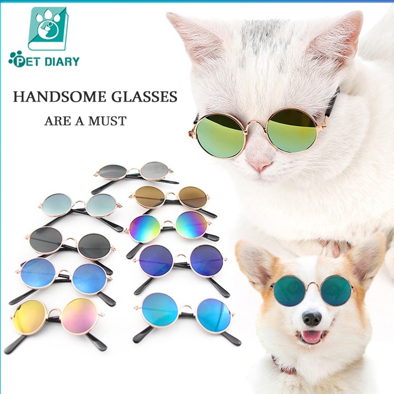 TUBI สัตว์เลี้ยงแฟชั่นสุนัขน่ารักแว่นตาแมวแว่นตาลูกสุนัขแมวแว่นตากันแดดป้องกันตาแมว