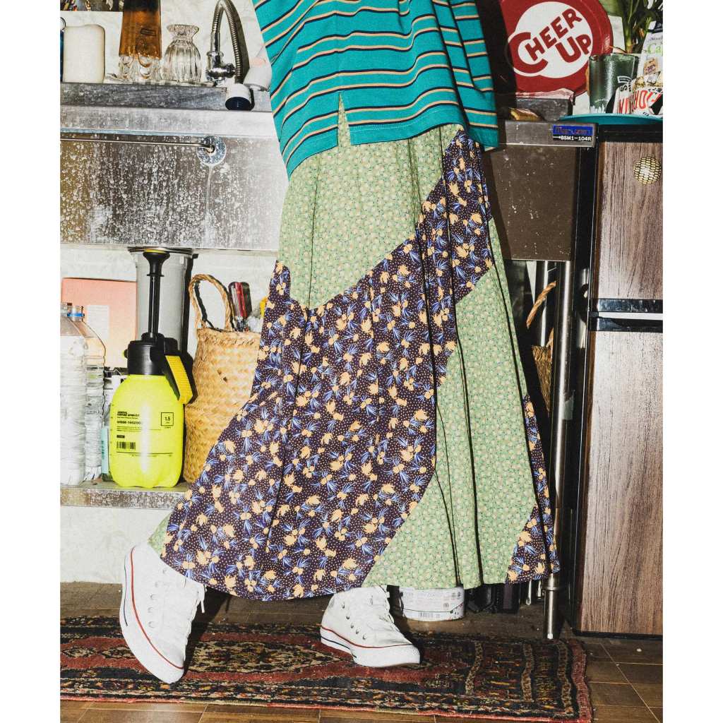 [MODE NORM CORE] Escargot Maxi Flower Skirt