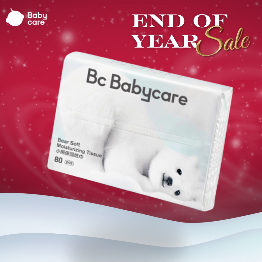Babycare Bear Soft Moisturizing Tissue ทิชชู่เนื้อละเอียดให้ความชุ่มชื้นสำหรับเด็ก 40 แผ่น/ห่อ (1หิ้ว 10 ห่อ)