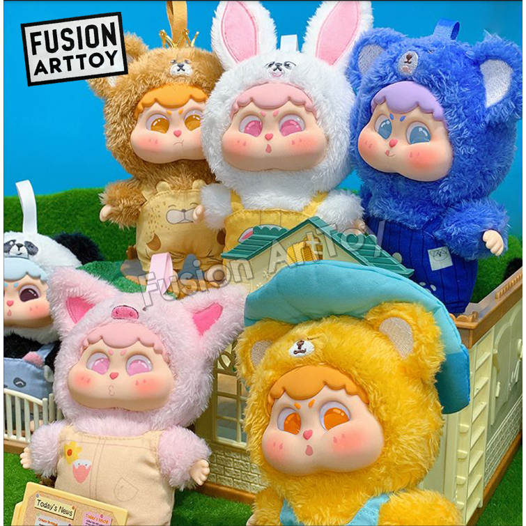 (แบบจุ่ม) Cute baby Dudu plush พวงกุญแจ ของแท้ 100%  Fusion ArtToy