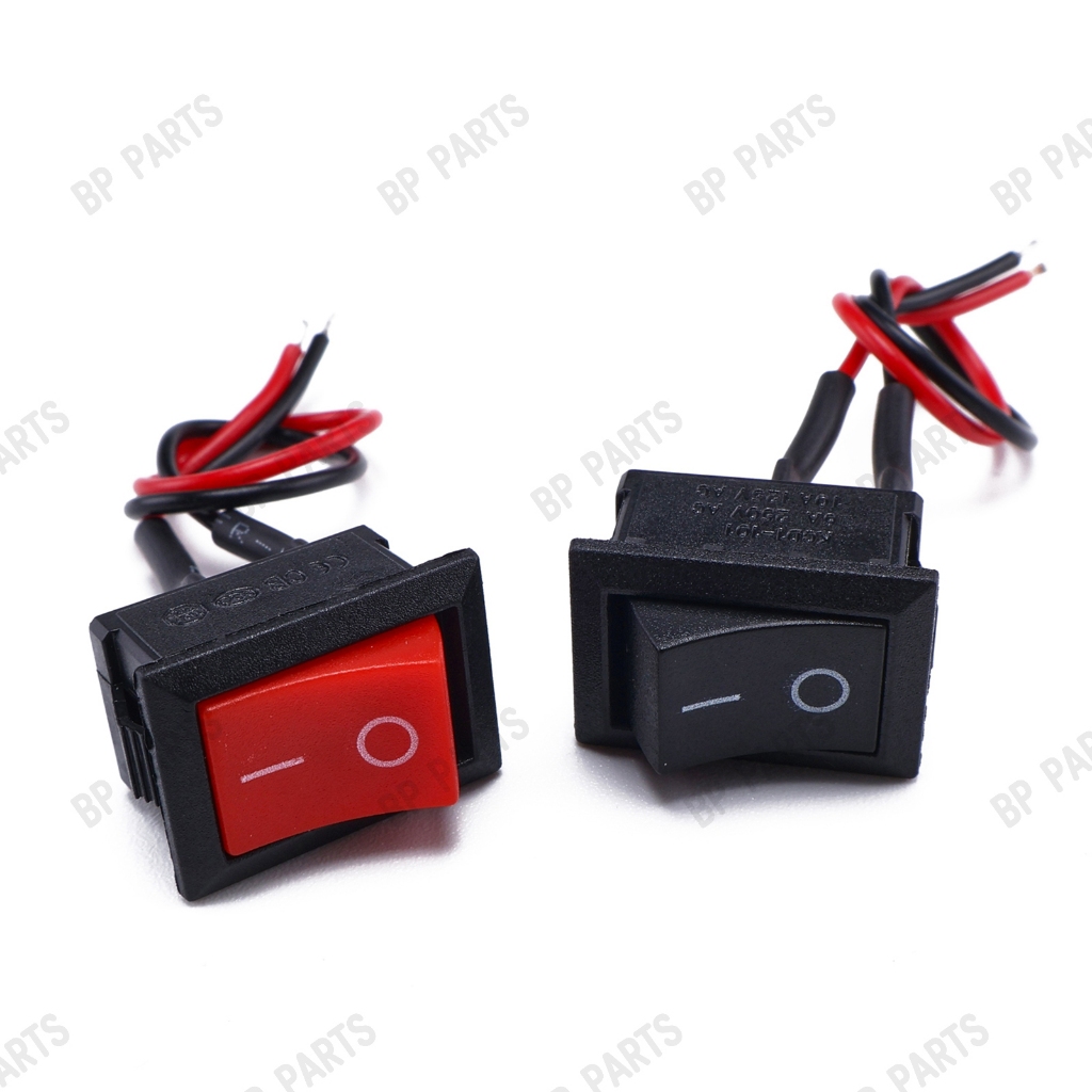 สวิทไฟเปิดปิด สีดำ/สีแดง พร้อมสาย(120mm) 2เส้น อเนกประสงค์ ขายดี พร้อมส่ง - รูปที่ 2