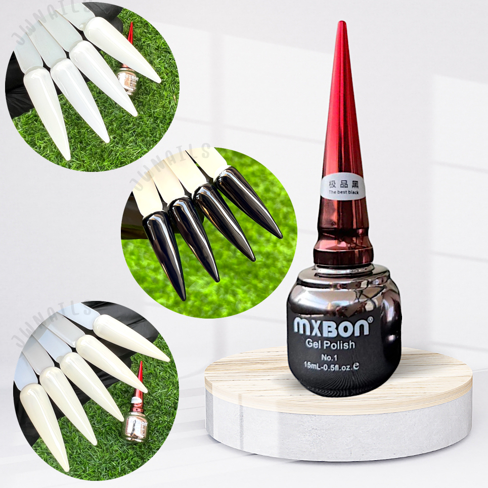 สีเจล MXBON สีขาว สีดำ สีงาช้าง สีเจลสีขาว สีเจลสีดำ เนื้อสีแน่น 15ML