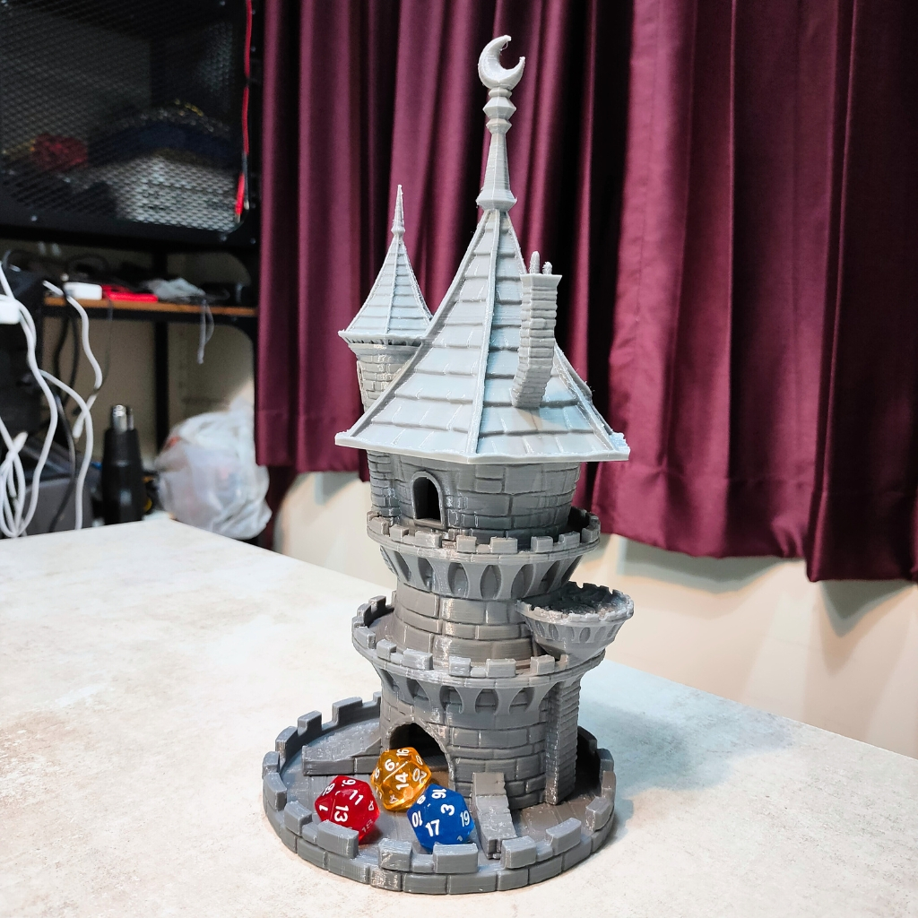 Dice Tower ทอยเต๋า ทอยลูกเต๋า รุ่น Moonlit Fortress [3D Print]