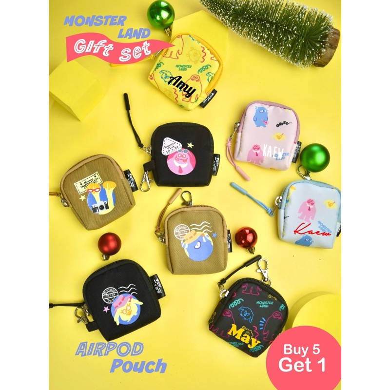ซื้อ5แถม1 สกรีนชื่อฟรี กระเป๋าแอร์พอด กระเป๋าAirpod