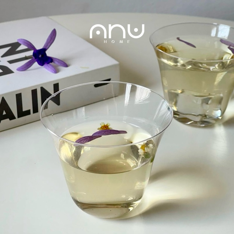 Crystal Slim Glass แก้วดื่มนำ้ สไตล์ ญี่ปุ่นลักษณะโค้งบาง ไล่ความหนา