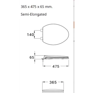 COTTO C91251 ฝารองนั่ง เซมิอีลองเกต (Soft Close)