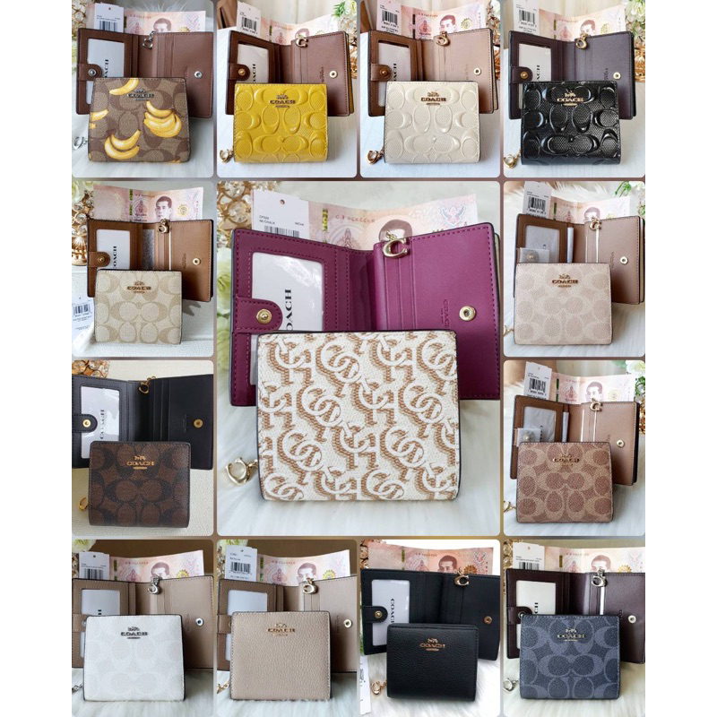 กระเป๋าสตางค์ ตุ้งติ้ง SNAP WALLET IN SIGNATURE CANVAS CZ347 IMY30 CAR14 CW789