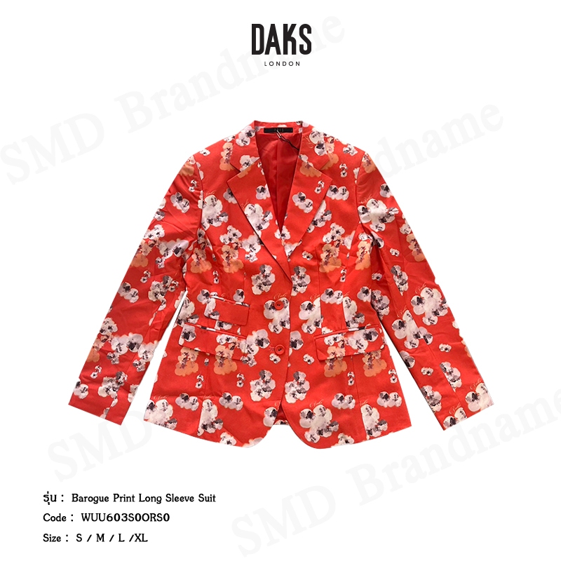 DAKS เสื้อสูท รุ่น Barogue Print Long Sleeve Suit Code: WUU603S0ORS0