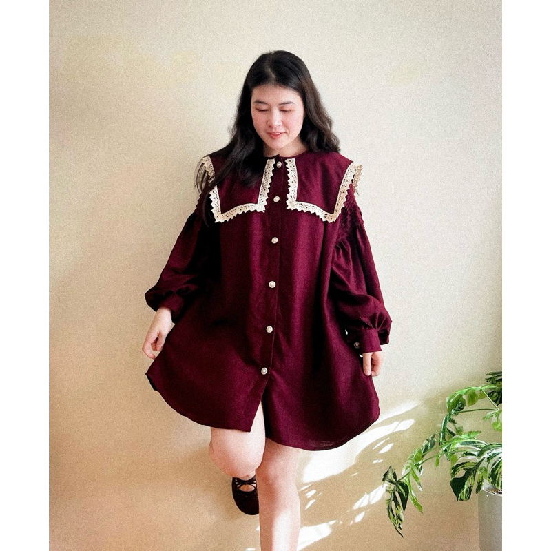 Friendly shirt เสื้อเชิ๊ตปกทหารเรือ Oversize <แพคของ 7 วันนะคะ>