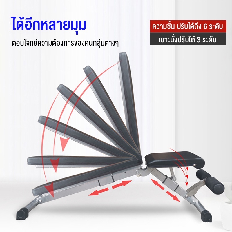 ม้านั่งดัมเบล bench fitness เก้าอี้เวท เก้าอี้ออกกำลังกายแบบพับได้ SIT UP BENCH เครื่องบริหารหน้าท้อง สตูลดัมเบลล์ รูปที่ 8