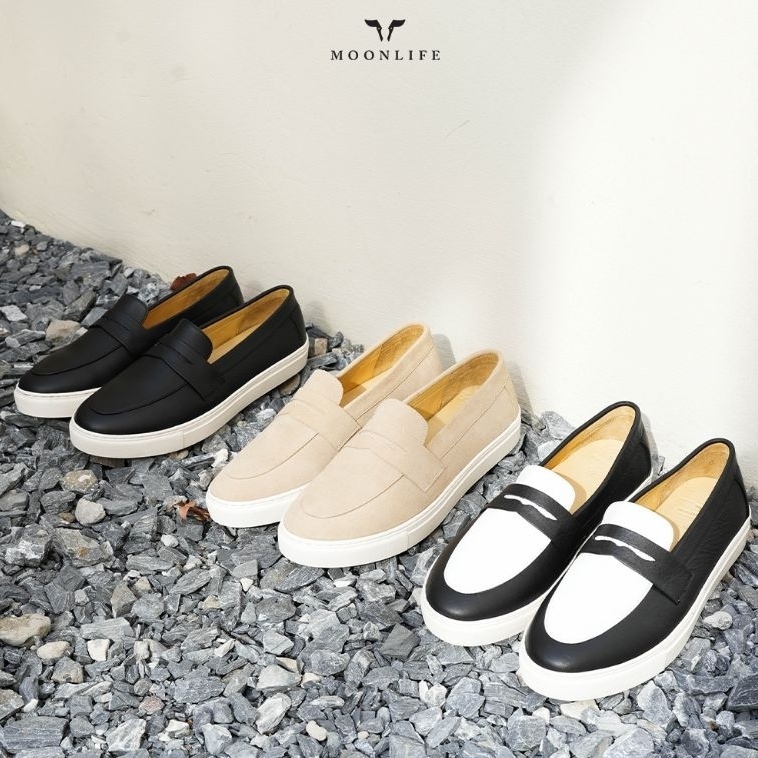 Moonlife Glamour Urban - รองเท้าหนังแท้ โลฟเฟอร์
