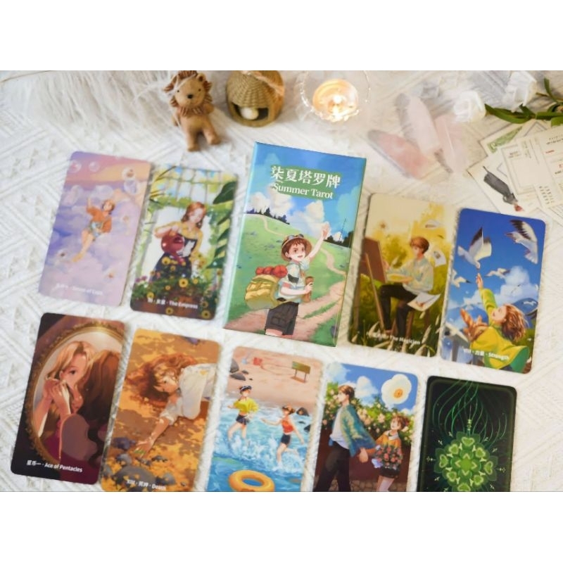 Summer Tarot ไพ่ยิปซีแท้ลายเส้นการ์ตูนมังงะ ไพ่ทาโร่ต์ Tarot cards