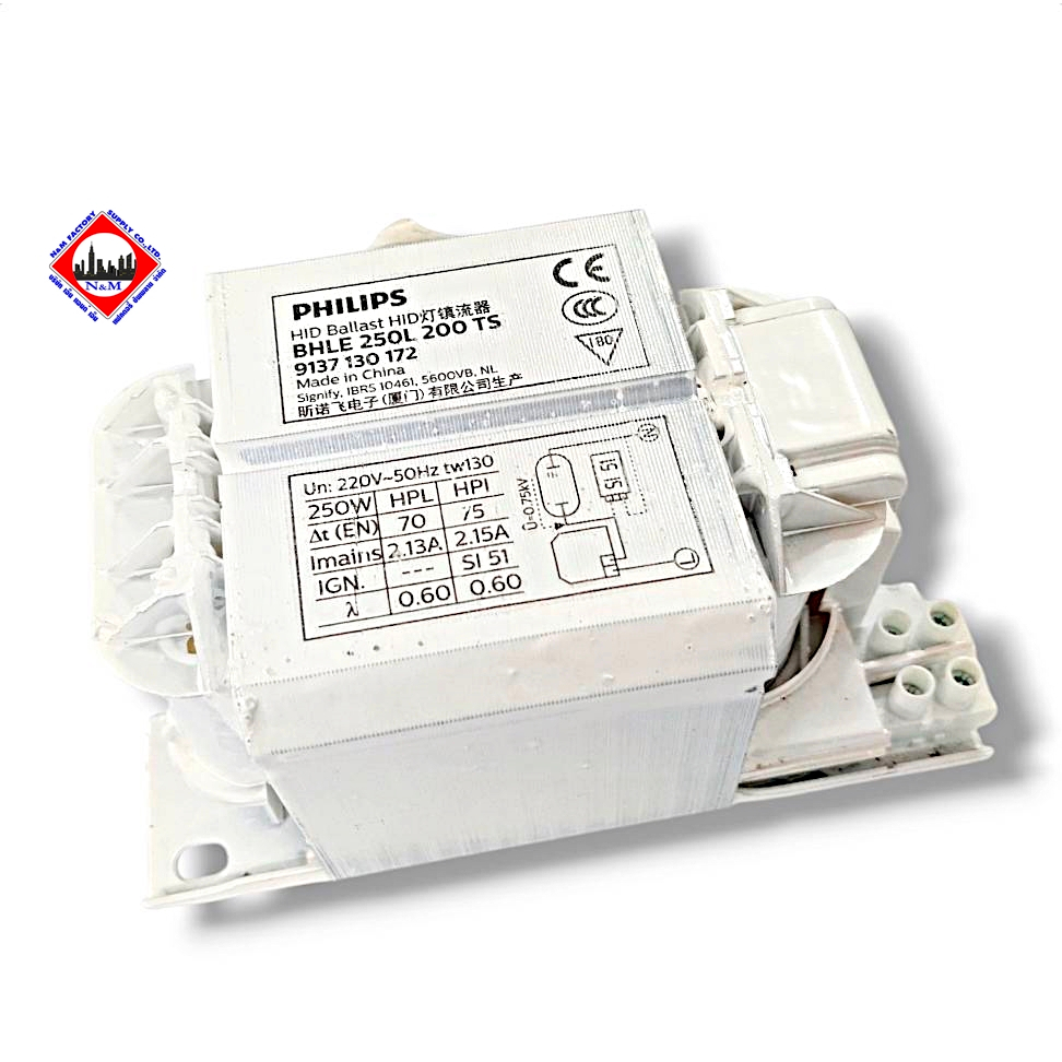 บัลลาสต์ 250 วัตต์ PHILIPS BHLE250 ( หลอดแสงจันทร์+หลอดเมทัลฮาไลท์)