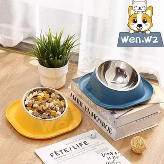 wen.W2 ชามสัตว์เลี้ยง 1 ชามป้องกันมดรั่วซึมออกแบบมาสำหรับสุนัขชามแมวสามารถทำความสะอาดได้ง่ายสำหรับสัตว์เลี้ยง