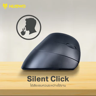 Nubwo เมาส์ไร้สาย NMD-04 Ergonomic Wireless/Bluetooth ลดการกดทับข้อมือ รองรับสรีระ รับประกัน 1 ปี