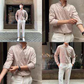 เสื้อเชิ้ตคอปกสุด Premium  สี Sand