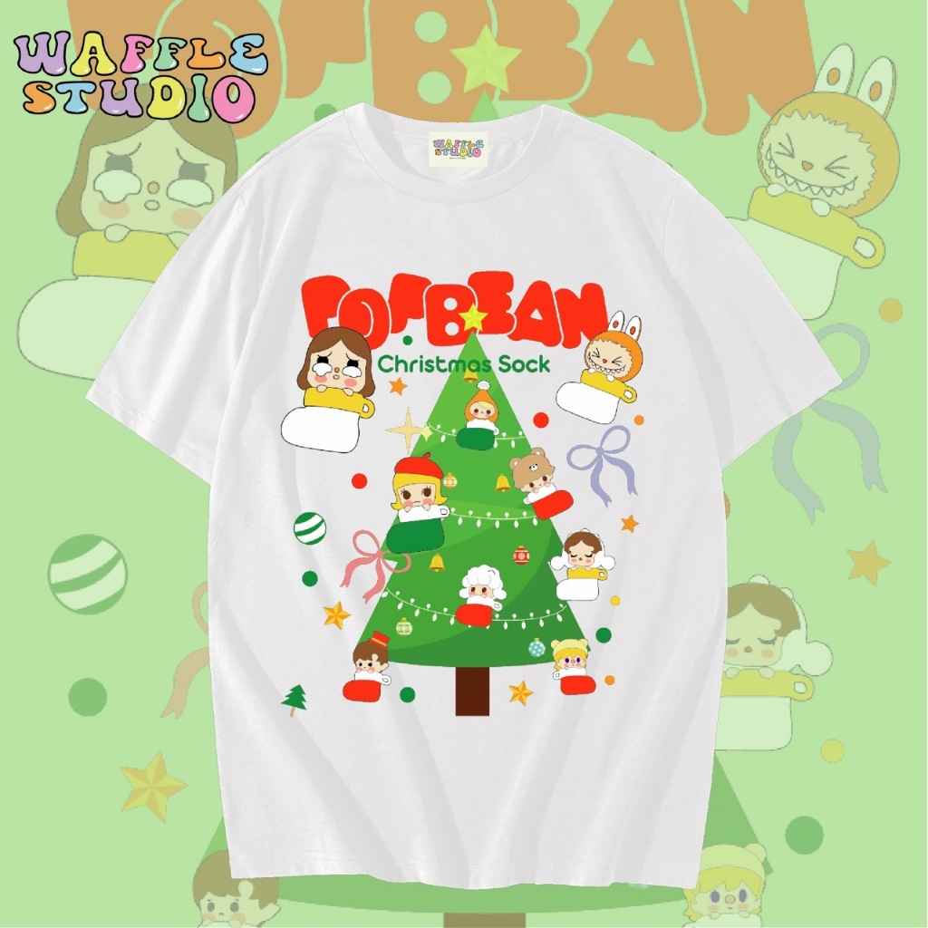 [ ส่งฟรี ] WS0998 เสื้อยืดโอเวอร์ไซส์ เสื้อยืดเกาหลี ผ้าคอตตอน 100% เสื้อยืด Cry Baby ครายเบบี้ คริสต์มาส