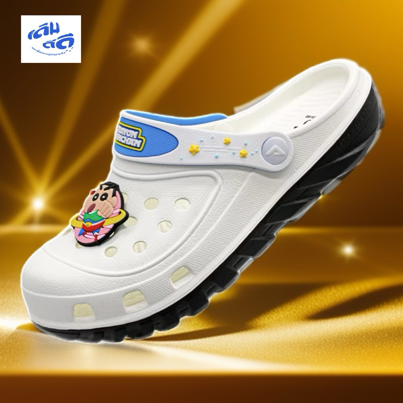 ADDA 2density รองเท้าแตะลำลอง สำหรับผู้หญิง แบบสวมหัวโต ลายชินจัง Shinchan รุ่น 5TD24W9 (ไซส์ 4-6)