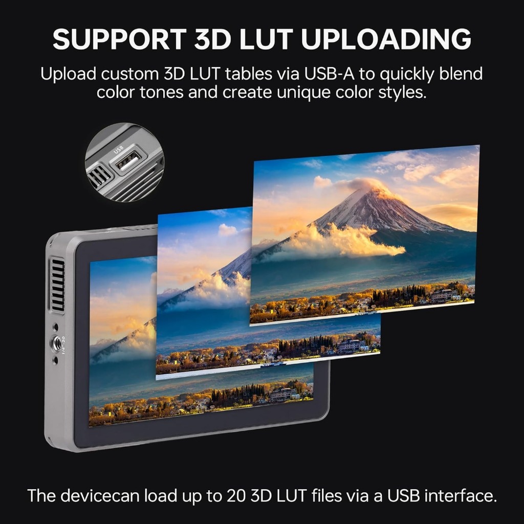จอมอนิเตอร์ Viltrox DC-X2 (HDMI) ขนาด 6 นิ้ว FHD 2000 Nits Camera Monitor with Battery, Sunshade Hood ประกันศูนย์