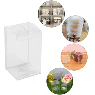 10 ชิ้น กล่องของขวัญ กล่องขนม งานเลี้ยง ปาร์ตี้ อุปกรณ์ห่อของขวัญ PVC แบบใส กันรอยกันฝุ่นกล่องเค้กใส