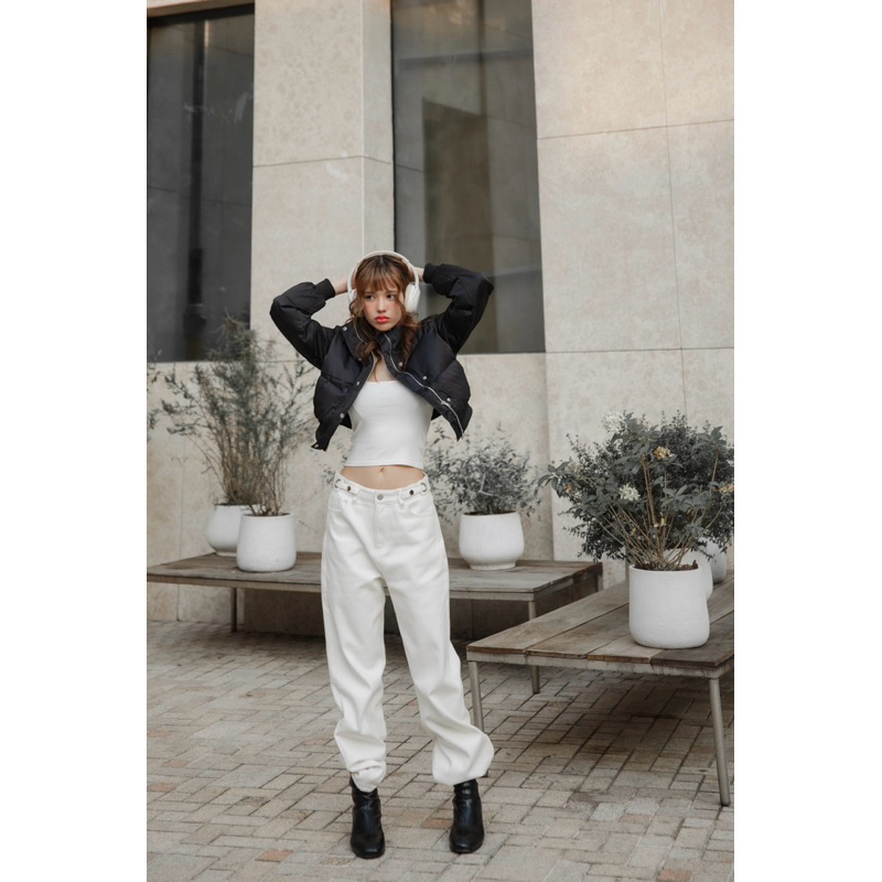 SW13 กางเกงยีนส์บุขนทรงขากระบอก (Minus Jeans) - รูปที่ 4