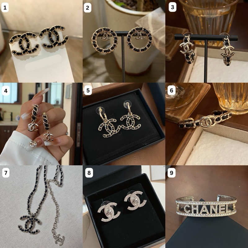 ต่างหู สร้อยคอ สร้อยข้อมือ ถัก ชา CHA earring necklace bracelet