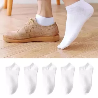 JMS STORE ถุงเท้าแฟชั่น ถุงเท้าสีพื้ ข้อสั้น สีดำ ใส่ได้ทั้งหญิง-ชาย (ราคา 10คู่ )