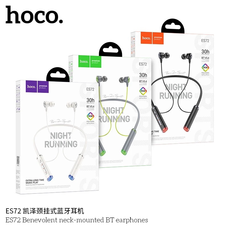 Hoco ES72 หูฟังบลูทูธไร้สาย BT5.4 200mAh แบบคล้องคอ ดีไซน์เรียบหรู ทันสมัย มี 3 สีให้เลือก