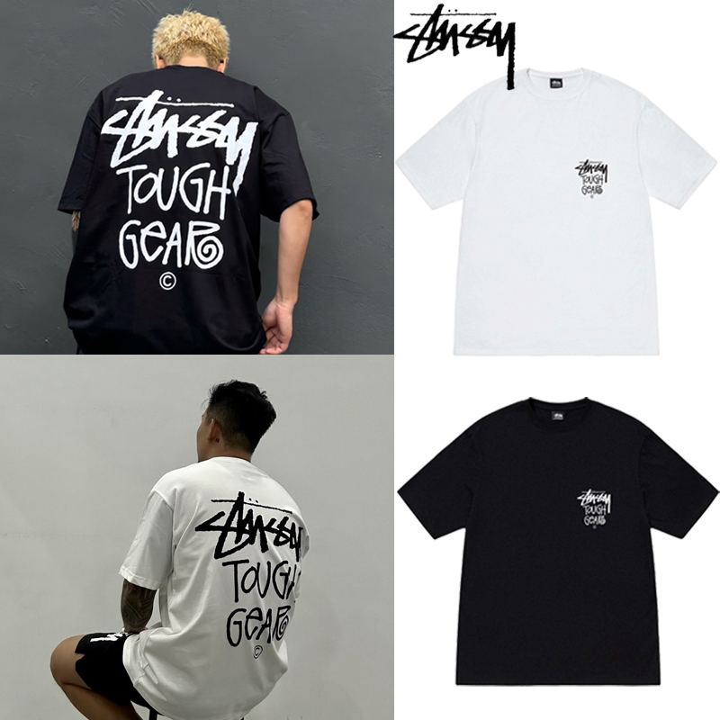 เสื้อยืด Stussy แท้ Basic Logo Tee Black/White(US)จัดส่งจากกรุงเทพ