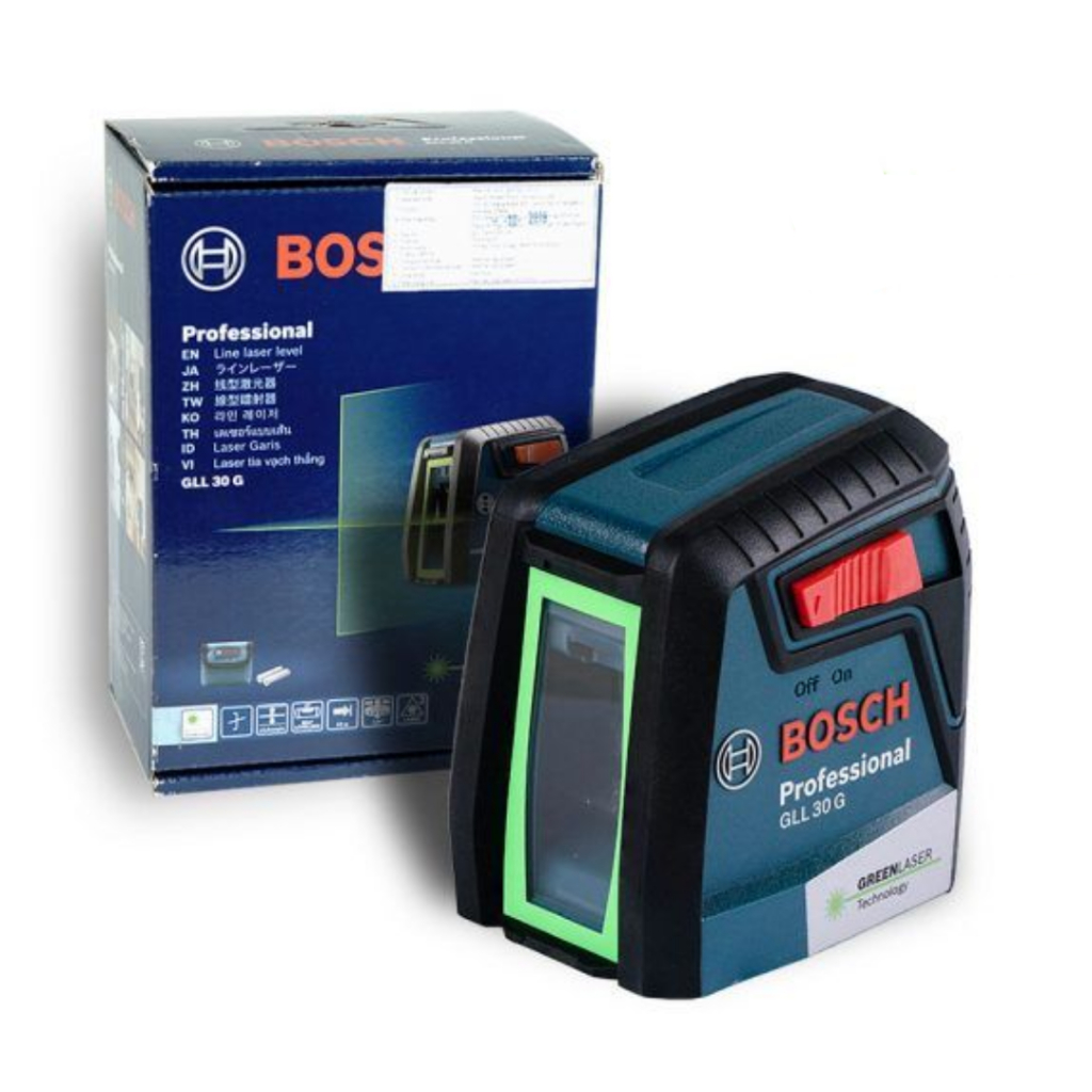 BOSCH เครื่องวัดระดับเลเซอร์ รุ่น GLL 30G ที่วัดแนวเส้น เลเซอร์วัดระดับ เลเซอร์สีเขียว วัดระดับ เทคโ