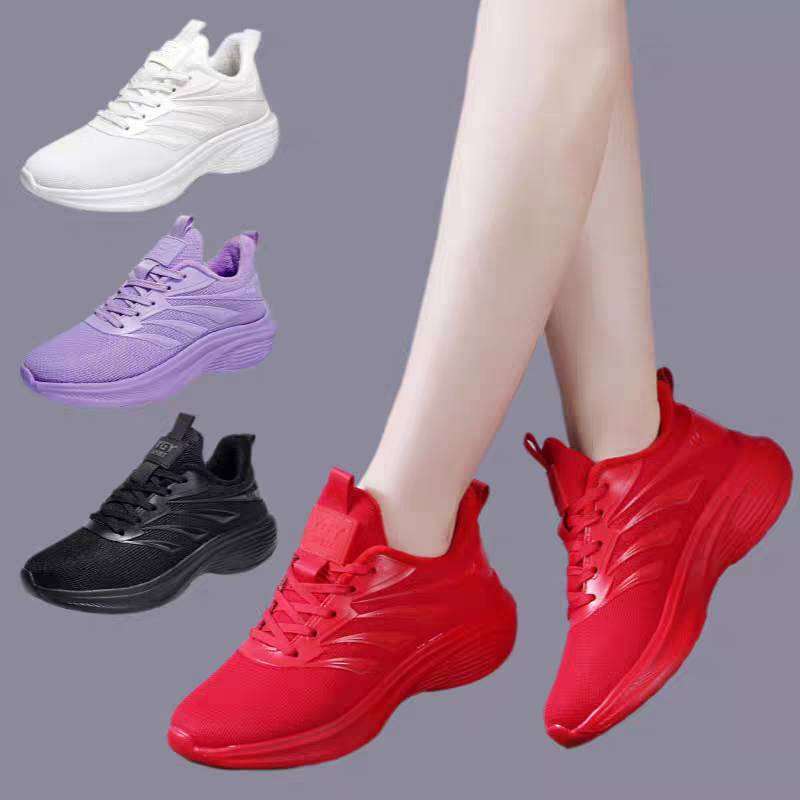YGY-8869 รองเท้าผ้าใบ บุขนกำมะหยี่ด้านใน พื้นนุ่ม น้ำหนักเบา เหมาะสำหรับทุกวัย มี 4 สี ไซส์ 36-42