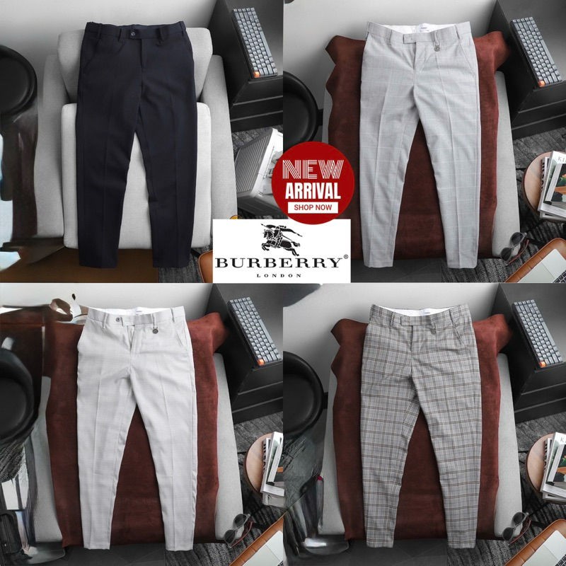 BURBERRY CHINO LONG PANTS กางเกงชิโน่ สแล็กขายาวสำหรับผู้ชาย ใส่ทำงาน ทางการ ลำลองได้ทุกโอกาส