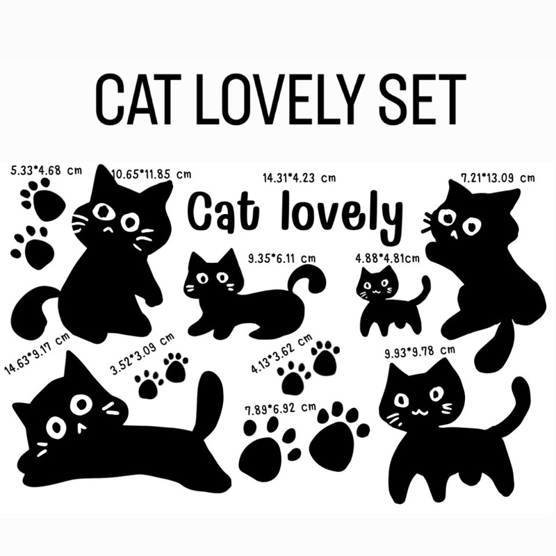 ตัวรีดตกแต่งเสื้อผ้า CAT LOVELY SET ตัวรีดร้อน สติกเกอร์รีดติดเสื้อ