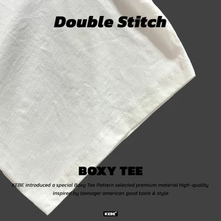 KEBE เสื้อยืด ผ้าคอตตอน no.20 ทรง Boxy Tee คอฟิต สไตล์วัยรุ่นอเมริกา ใส่ได้ทั้งชายและหญิง