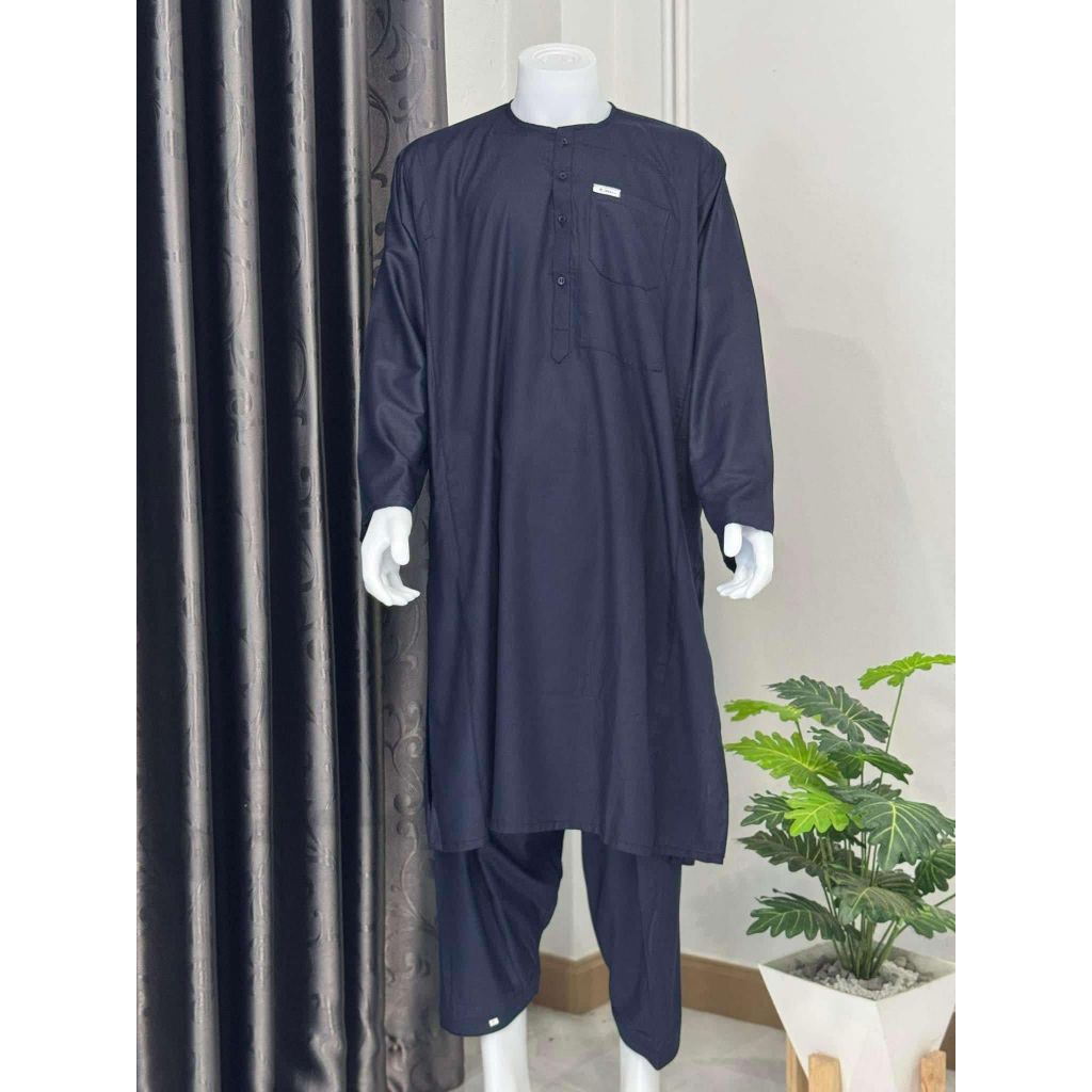 ชุดปากีเเท้ คอกลม เรียบหรู ผ้า cotton wash & wear