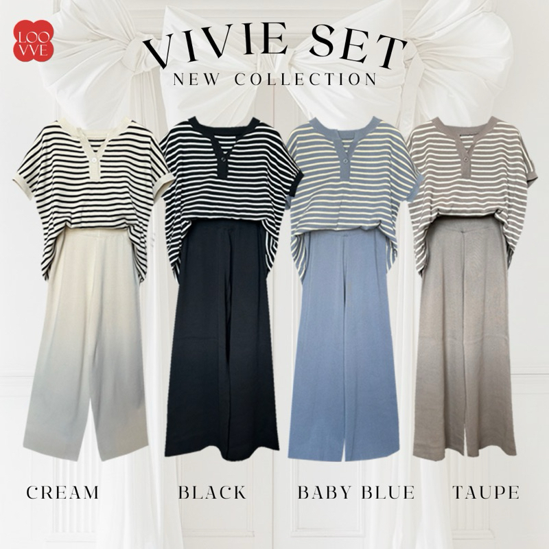 Vivie set - เซ็ตไหมพรมเสื้อ ผ้าอย่างดีไม่บาดผิว