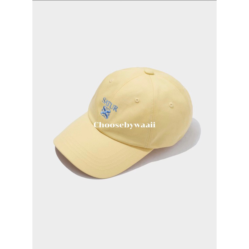 SATUR Classic Logo Ball Cap- Light Yellow / Indie Pink