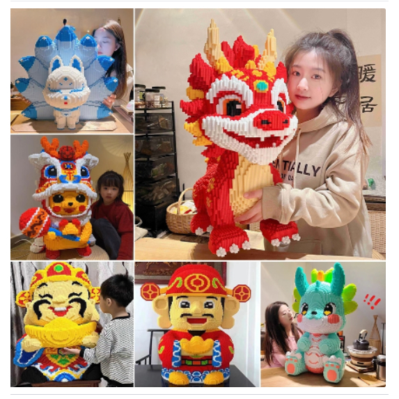 🚀ส่งเร็วจากไทย🚀ของเล่นบล็อกตัวต่อ ตัวใหญ่ ของเล่นเด็กผู้ชาย DIY ของขวัญ จิ้งจอกเก้าหาง เสริมการเรียนรู้และเติมเต็มจิตน