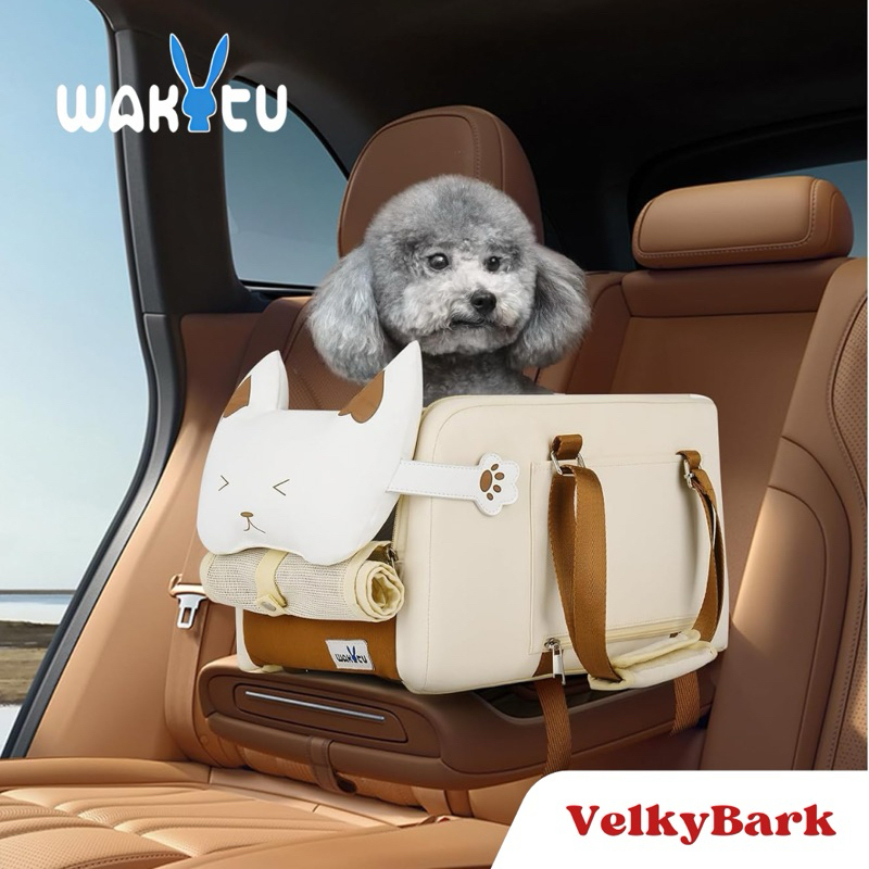 VELKYBARK [พร้อมส่ง] Wakytu คาร์ซีทสุนัข และแมว กระเป๋าสำหรับสัตว์เลี้ยง ใช้งานได้หลายแบบ