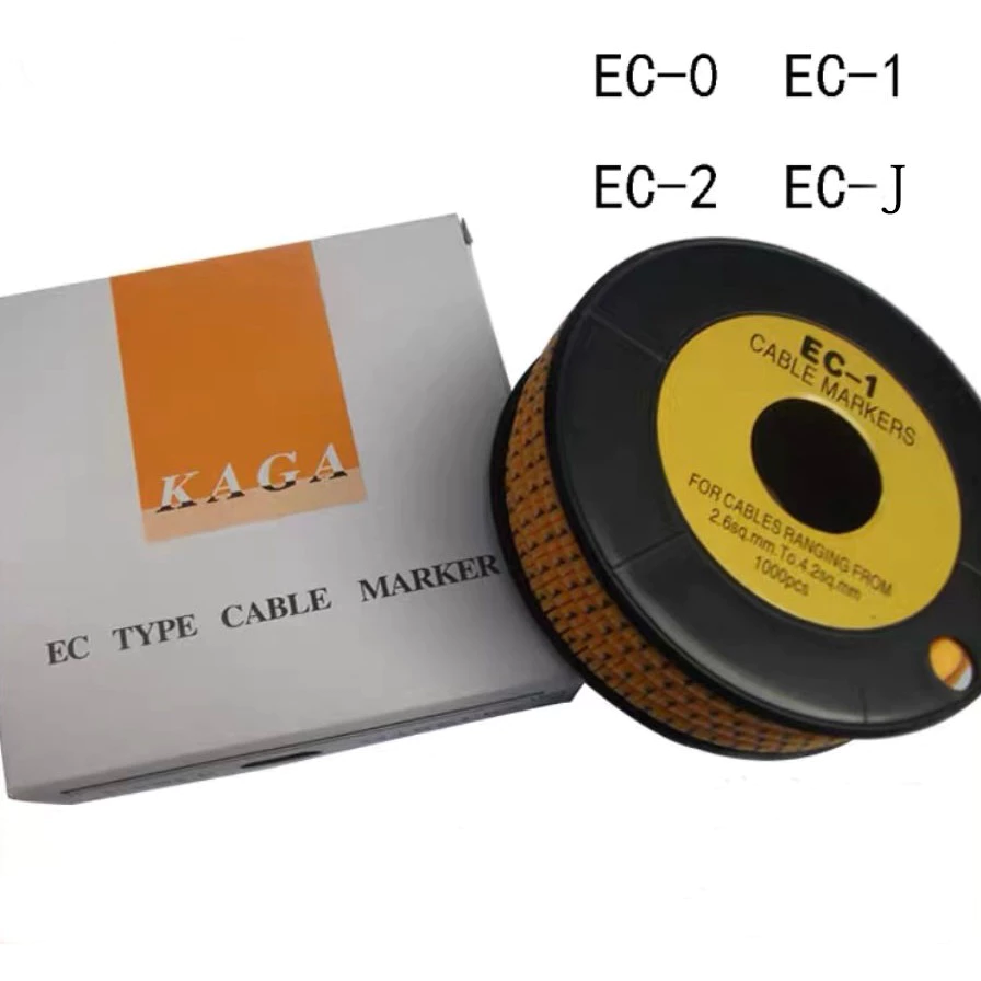 1 ม้วน / วายมาร์คเกอร์ Wire Marker Cable markers แบบตัวเลือก EC-0 EC-1 EC-2 EC-J ตัวเลข 0-9