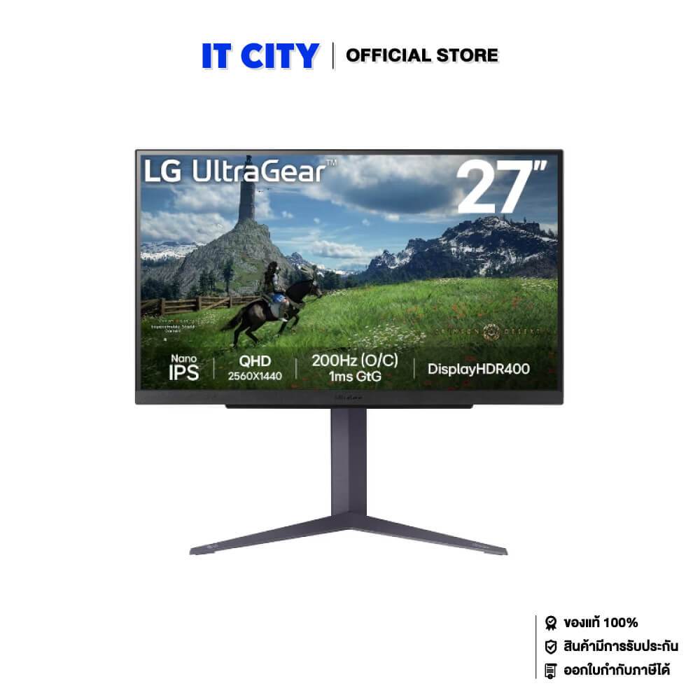 LG UltraGear Gaming Monitor 27" 27GS85Q-B.ATM IPS/180Hz/1ms/G-SYNC Compatible/2K QHD MNL-002137