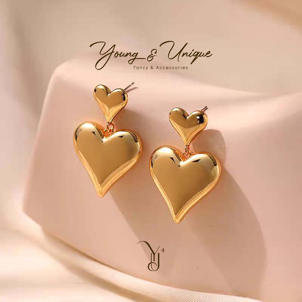 YU Jewelry ต่างหูหัวใจคลาสสิค แฟชั่นเครื่องประดับ สำหรับผู้หญิง สินค้าพร้อมส่ง