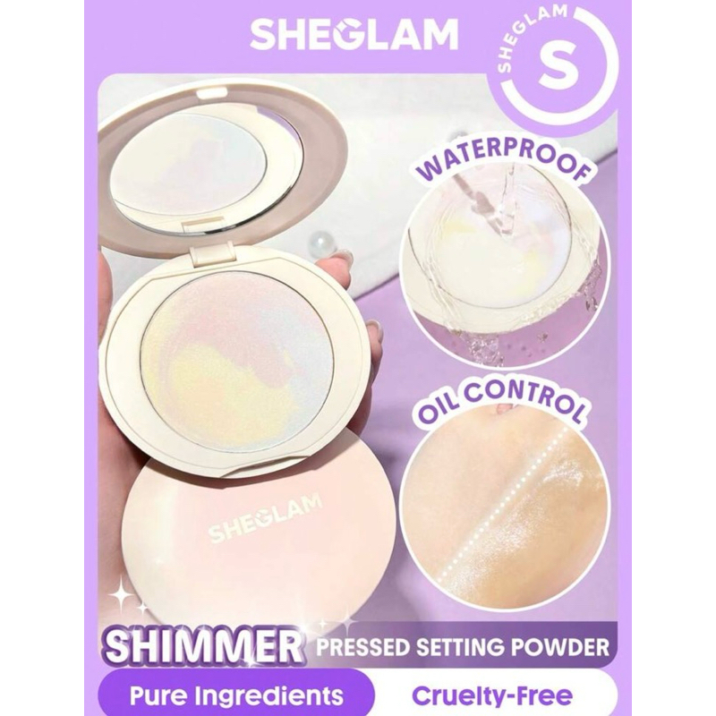 แป้งฝุ่นอัดแข็ง ลายหินอ่อน แป้งฝุ่น อัดแข็ง Sheglam Mable Powder แป้งคุมมัน กันน้ำ เซ็ตเครื่องสำอางค์